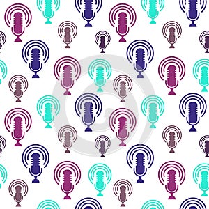 PODCAST ICONS abstract seamless pattern