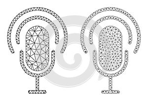 Podcast Icons - Vector Triangle Mesh