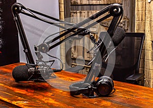 Podcast Microphones And Headphone