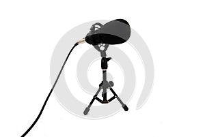 Podcast or sound microphone on an isolated background