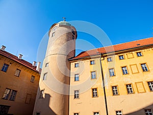 Podebrady Castle at River Labe, Czech Republic