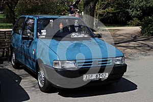Podebrady, Czech Republic - Apr 22, 2023 : Italian young and oldtimer car fans meeting