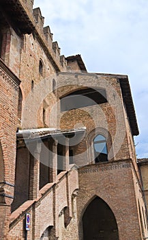 Podesta palace. Castell'Arquato. Emilia-Romagna. Italy.
