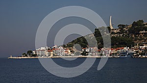 Podgora adriatic coastline town, Dalmatia, Croatia photo