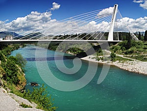 Podgorica, Montenegro. Millennium bridge.