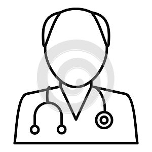 Podiatrist doctor icon, outline style