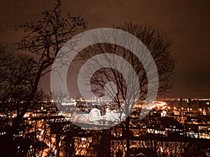 A stunning view over Podil - PODIL - KYIV - NIGHT - UKRAINE photo