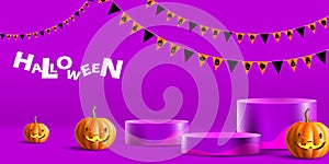 Podium for halloween event . use for display show and stage for promo or discount