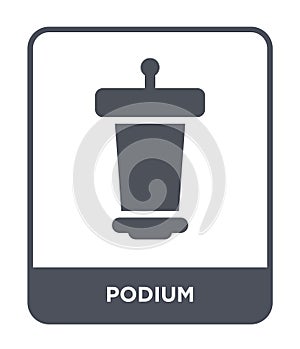 podium icon in trendy design style. podium icon isolated on white background. podium vector icon simple and modern flat symbol for