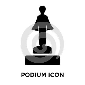 Podium icon vector isolated on white background, logo concept of
