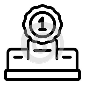 Podium sprint icon outline vector. Race narrow