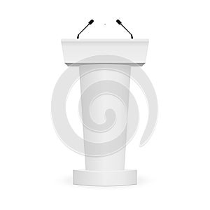 Podium Tribune Rostrum Stand with Microphones