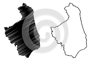Podlaskie Voivodeship map vector photo