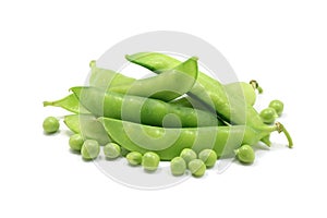 Pods of green peas