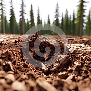 podzol soil with a leached top layer and iron rich subsoil comm photo