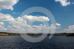 The Poehl dam on river Trieb near the town of Plauen in the Vogtland district of Saxony, Germany. It is often referred to as the