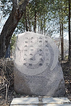 Poem By General Nami Namiseom Monument