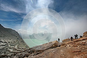 Poeple at Kawah Ijen