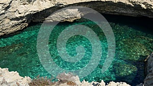 The poesia cave, puglia, italy