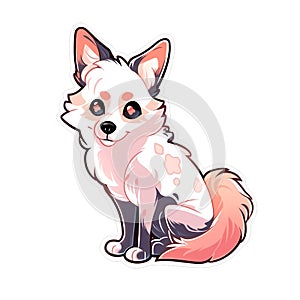 A poet dog who writes beautiful and meaningful verses, AI Generated, Sticker ver.5