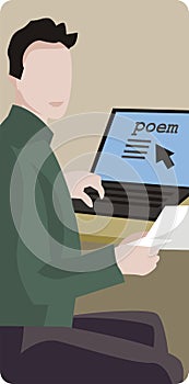 Poet Illustration photo