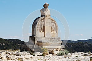 Poet's Statue in France near ChÃ¢teau des Baux