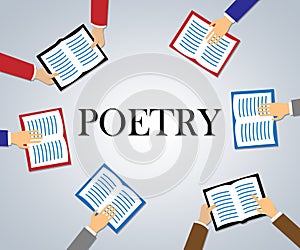 Poetry Books Shows Rhyme Information And Study