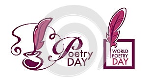Poetry day activities and celebration, banner