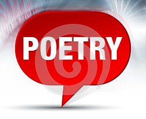 Poetry Red Bubble Background