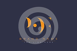 POF abstract letter logo design