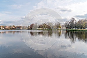 Pofajdok Domowe Male lake in Szczytno, Poland