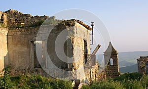 Poggioreale ruins door in balcony