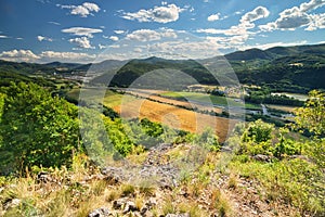 Pohronie valley from Sokoli vrch mountain in Stiavnicke vrchy