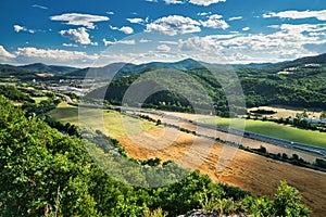 Pohronie valley from Sokoli vrch mountain in Stiavnicke vrchy