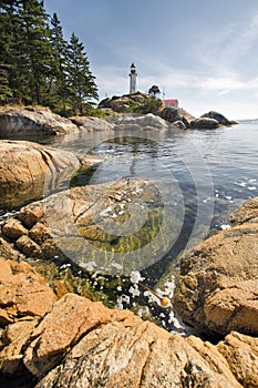 Point Atkinson Lighthouse in Vancouver BC Vertical photo