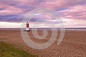 Point of Ayre Lighthouse on the Isle of Man