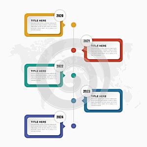 5 Point 3D Shape Infographic Element for Business