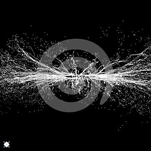 Point Explode. Array with Dynamic Emitted Particles