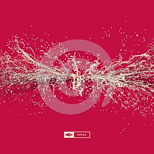 Point Explode. Array with Dynamic Emitted Particles