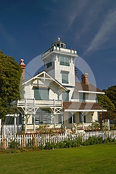 Point Fermin Lighthouse, California on sunny day