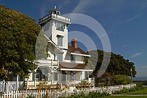 Point Fermin Lighthouse, California on sunny day