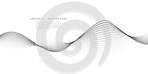 point flow particle wave curve pattern concept of technology modern illustrations