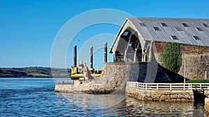 Point Froward - View from Mutton Cove quay. The view from the waterfront shows the location of what was the first Dockyard