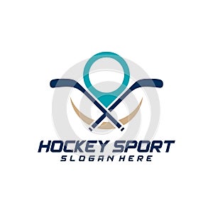 Point Hockey sport logo design template. Modern vector illustration. Badge design