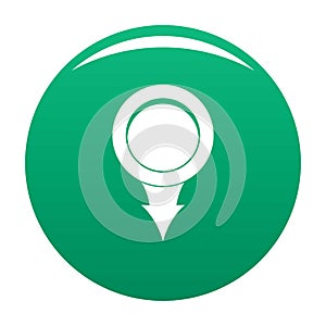 Point icon vector green