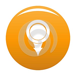 Point icon vector orange