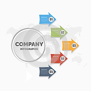 5 Point Infographic Element for Business Strategy