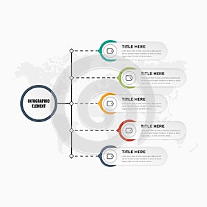 5 Point Infographic Element for Business Strategy