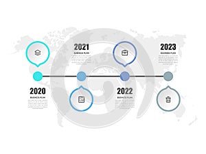4 Point Infographic Element for Business Target