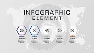 5 Point Infographic Element for Business Target